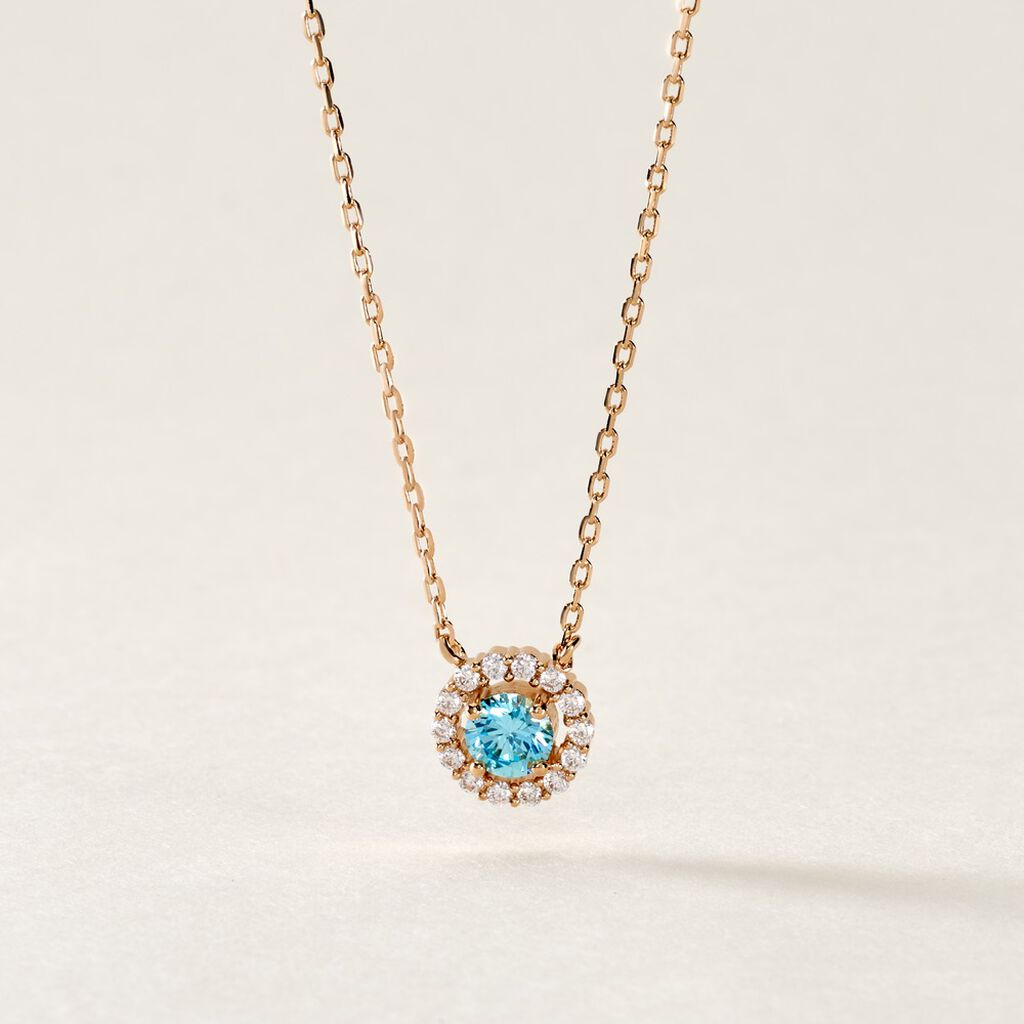 Collier Plaqu&eacute; Or Radbod Pierre Artificielle Oxydes De Zirconium - Colliers Femme | Histoire d&rsquo;Or