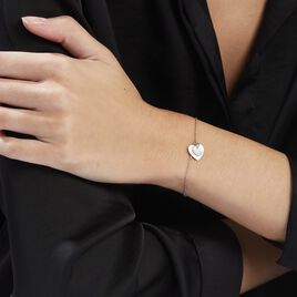Bracelet Argent Blanc Ikaria Nacre - Bracelets Coeur Femme | Histoire d’Or