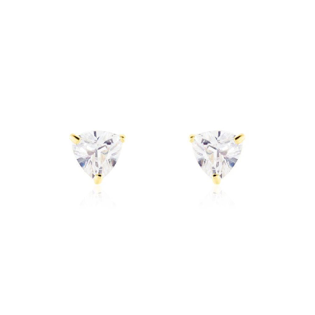 Boucles D'oreilles Puces Poinsettia Or Jaune Oxyde - Clous d'oreilles Femme | Histoire d’Or