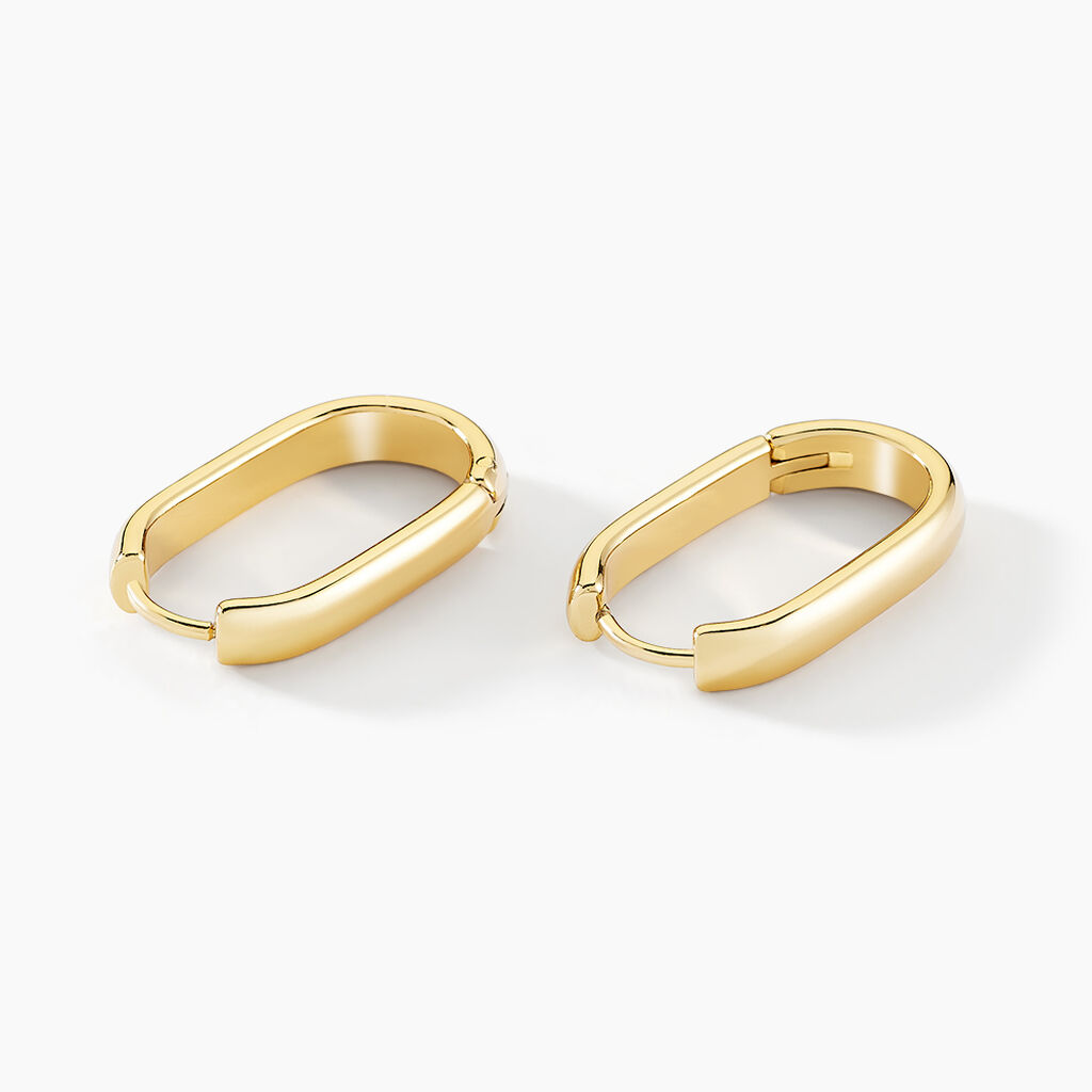 Créoles Anadia Acier Jaune - Boucles d'oreilles créoles Femme | Histoire d’Or