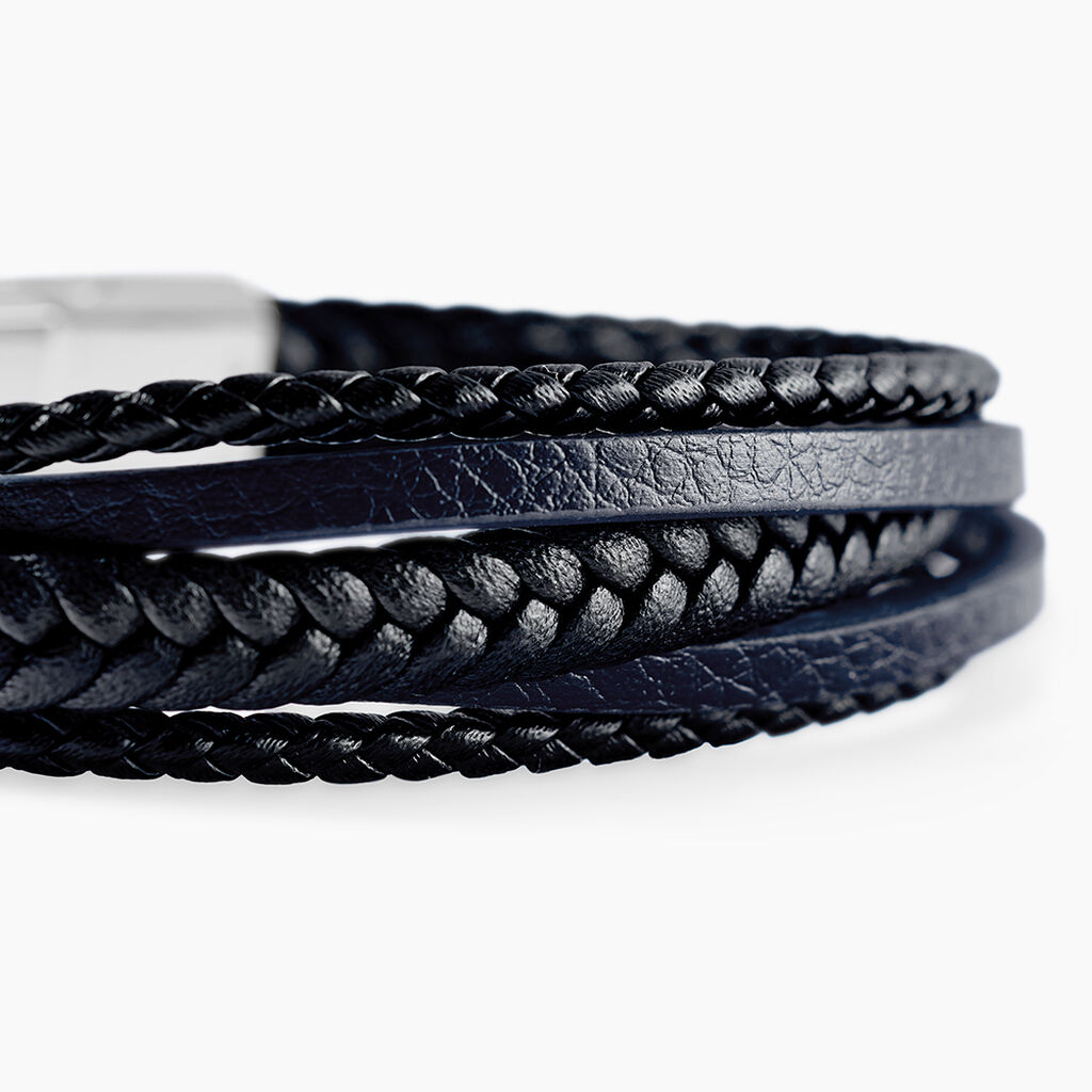 Bracelet Jourdan Homme Byron Acier Argente - Bracelets Cuir Homme | Histoire d&rsquo;Or