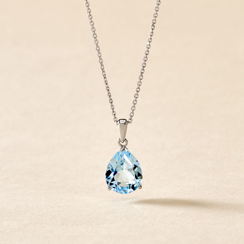 Collier Anesa Or Blanc Topaze - Colliers Femme | Histoire d&rsquo;Or