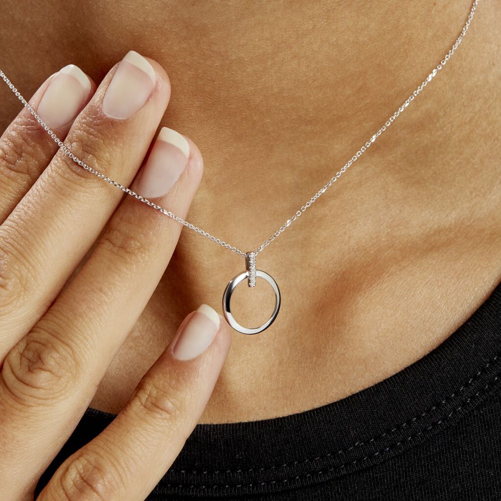 Collier Melissande Or Blanc Diamant - Colliers Femme | Histoire d’Or