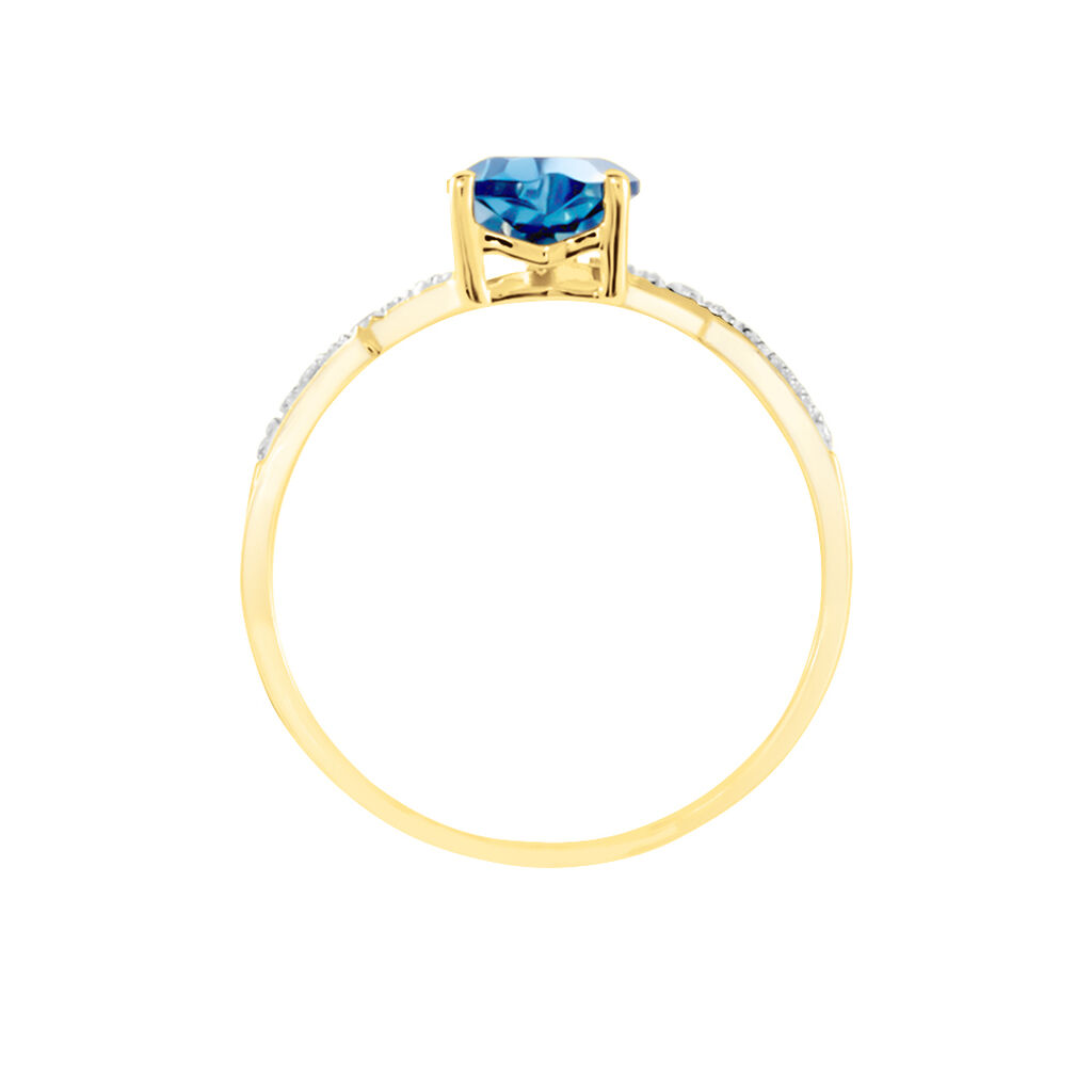 Bague Or Jaune Clothilde Topaze Oxydes De Zirconium - Bagues avec pierre Femme | Histoire d’Or