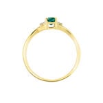 Bague Or Jaune Cassie Emeraude Et Diamant - Bagues solitaires Femme | Histoire d&rsquo;Or