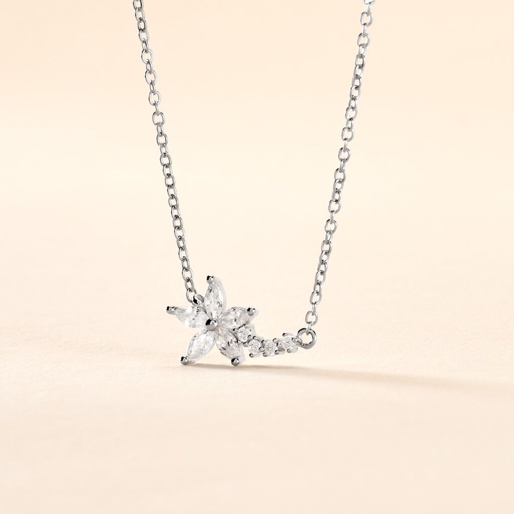 Collier Argent Florencio Oxydes De Zirconium - Colliers fantaisie Femme | Histoire d’Or