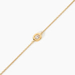 Bracelet Maurie Argent Dor&eacute; A L'Or 750/1000 Oxyde De Zirconium - Bracelets Femme | Histoire d&rsquo;Or