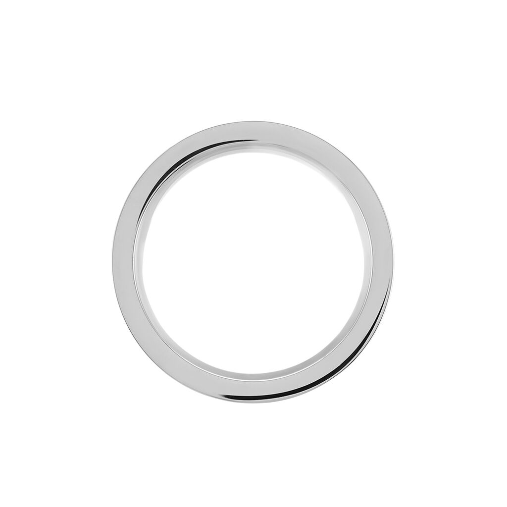 Bague Acier Blanc Stelios Diamant - Bagues avec pierre Homme | Histoire d’Or