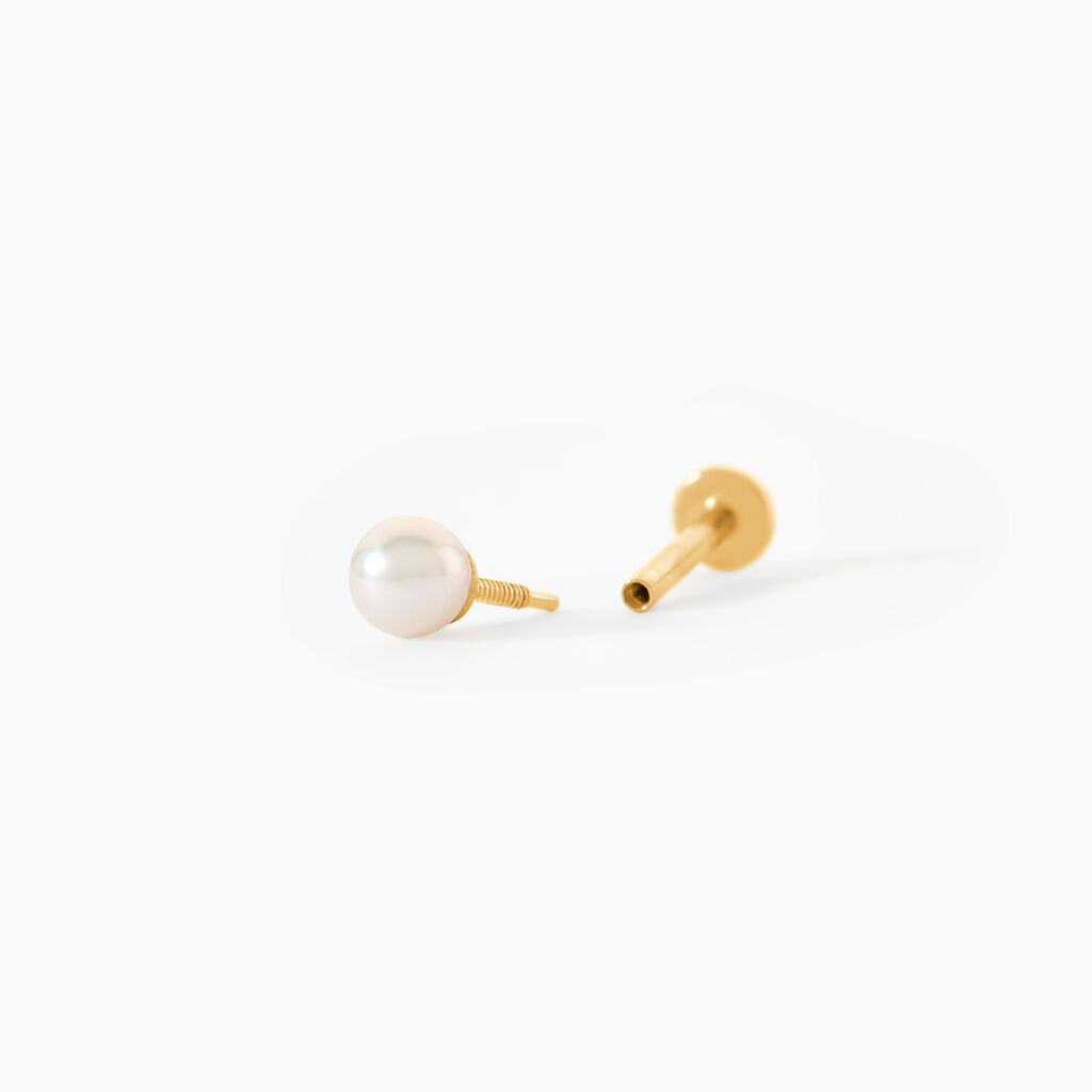 Piercing Elisavet Or Jaune Perle De Culture - Piercings d'oreilles Femme | Histoire d&rsquo;Or