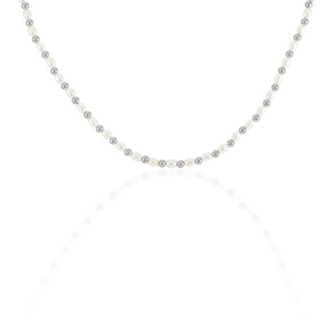 Collier Ras De Cou Argent Bede Perles De Culture - Colliers Femme | Histoire d’Or