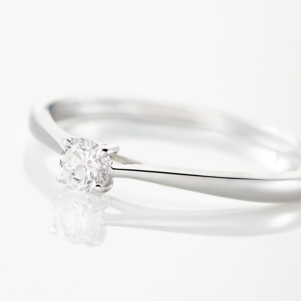 Bague Solitaire One Or Blanc Diamant - Bagues solitaires Femme | Histoire d&rsquo;Or