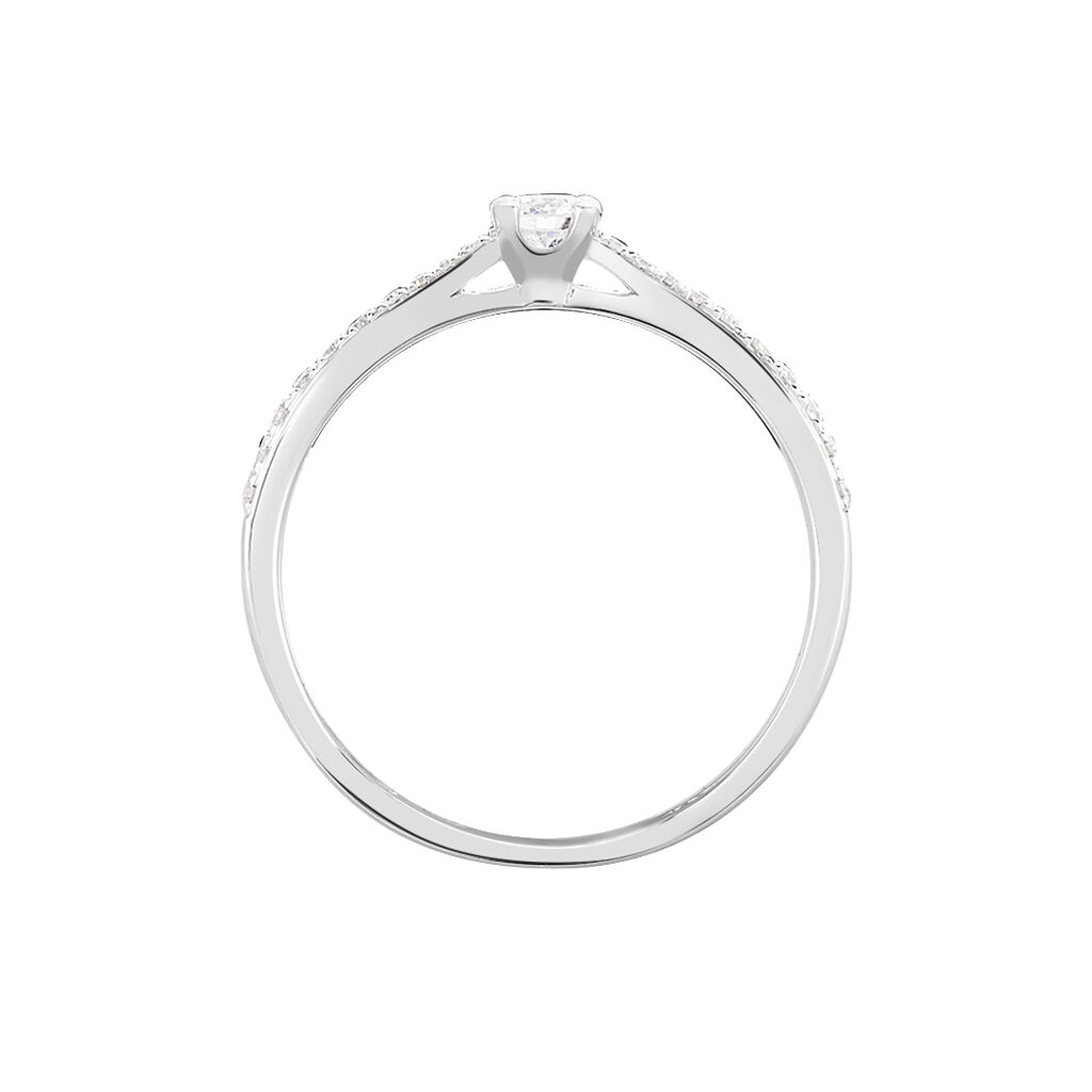 Bague Solitaire Hemera Or Blanc Diamant - Bagues solitaires Femme | Histoire d&rsquo;Or