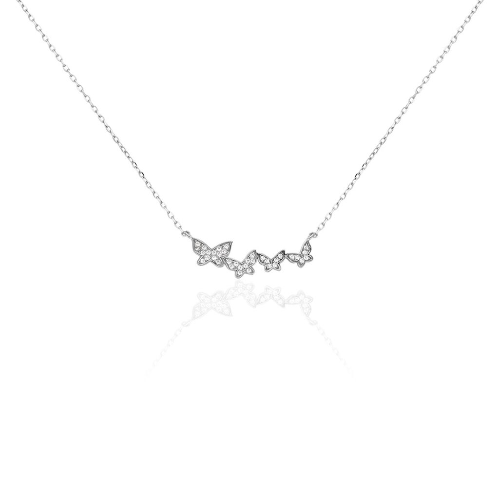 Collier Wilkie Argent Blanc Oxyde De Zirconium - Colliers fantaisie Femme | Histoire d’Or
