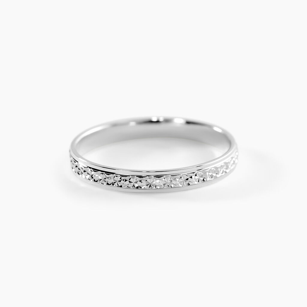 Alliance Heldea Ruban Plat Or Blanc - Alliances Unisex | Histoire d&rsquo;Or
