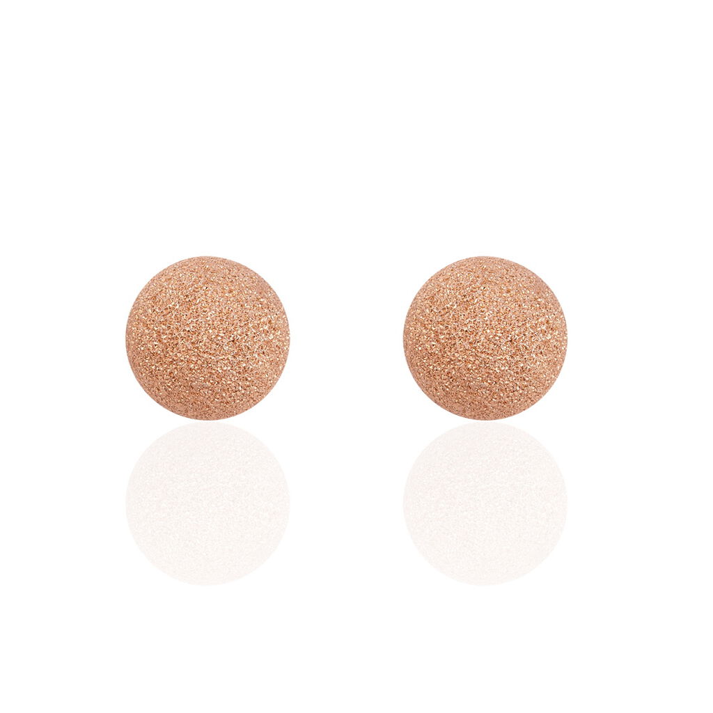 Boucles D'oreilles Puces Martina Argent Rose - Boucles d'oreilles fantaisie Femme | Histoire d’Or