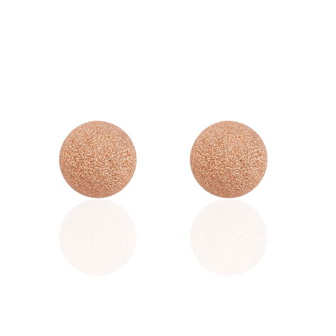 Boucles D'oreilles Puces Martina Argent Rose - Boucles d'oreilles fantaisie Femme | Histoire d’Or