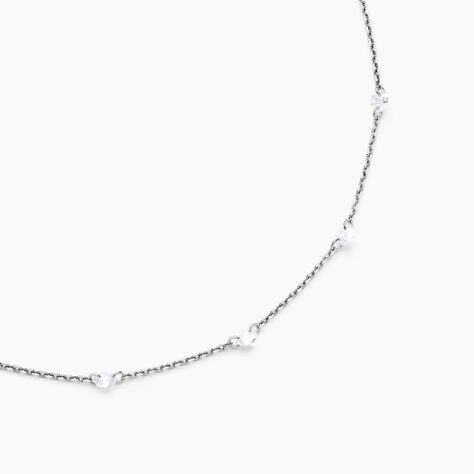 Collier Noha Argent Blanc Oxyde De Zirconium - Colliers fantaisie Femme | Histoire d&rsquo;Or