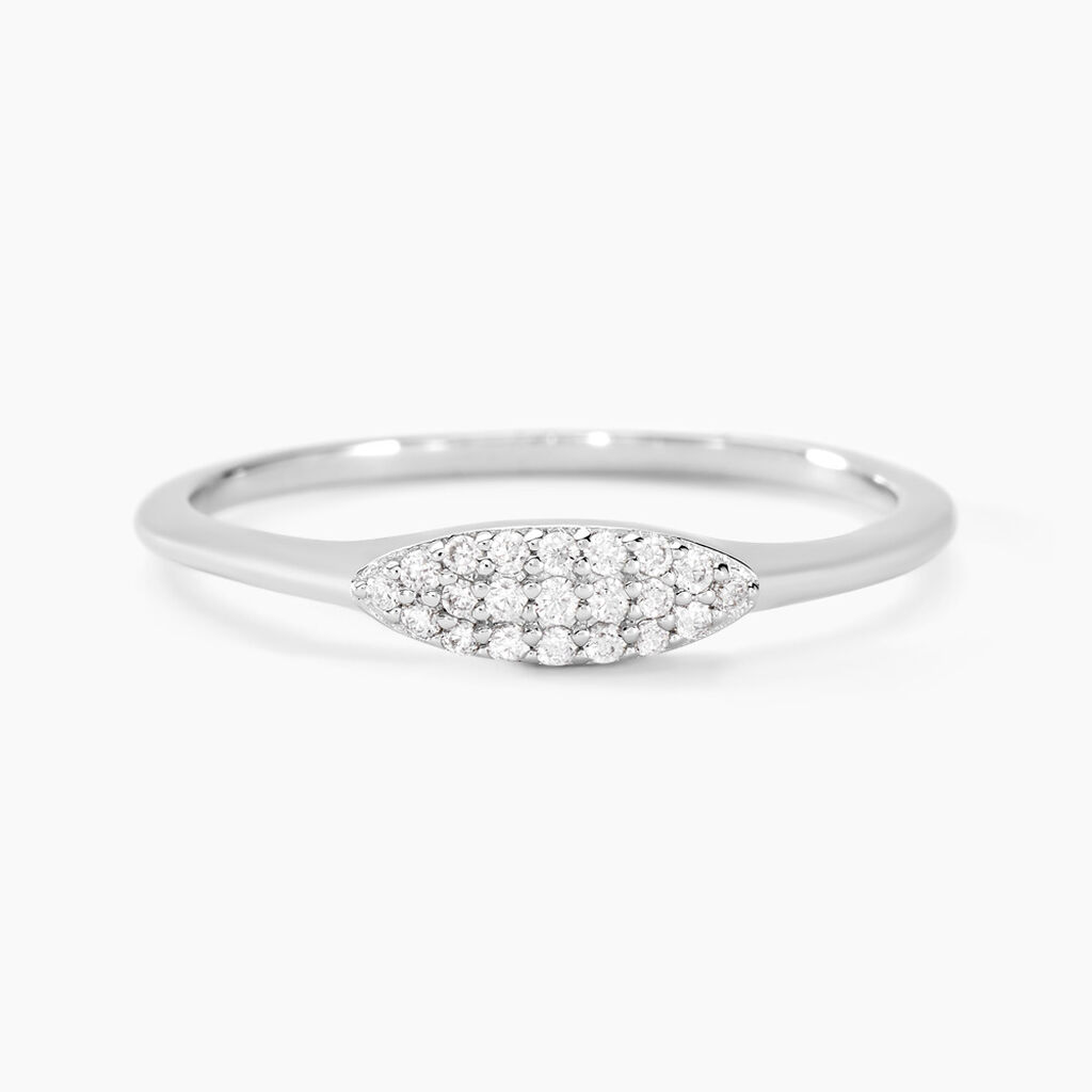 Bague Tiwa Argent Blanc Oxyde De Zirconium - Bagues solitaires Femme | Histoire d&rsquo;Or