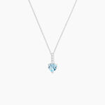 Collier Fany Or Blanc Topaze Et Oxyde De Zirconium - Colliers Femme | Histoire d&rsquo;Or