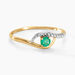 Bague Or Jaune Karmele Emeraude - Bagues solitaires Femme | Histoire d’Or