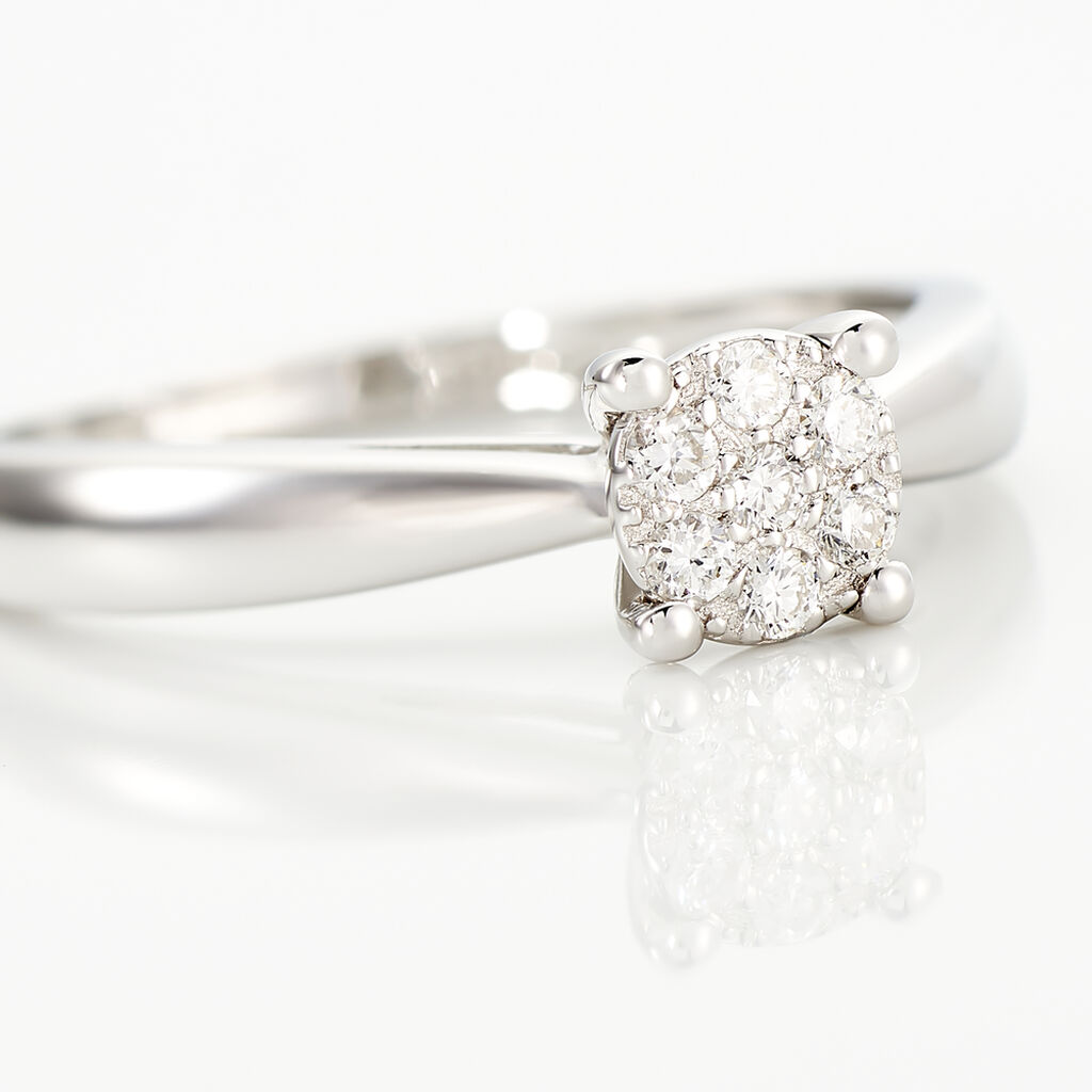 Bague Solitaire Artemis Or Blanc Diamant - Bagues solitaires Femme | Histoire d’Or