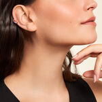 Bijoux D'oreilles Camelia Argent Rose Oxyde De Zirconium - Boucles d'oreilles fantaisie Femme | Histoire d&rsquo;Or