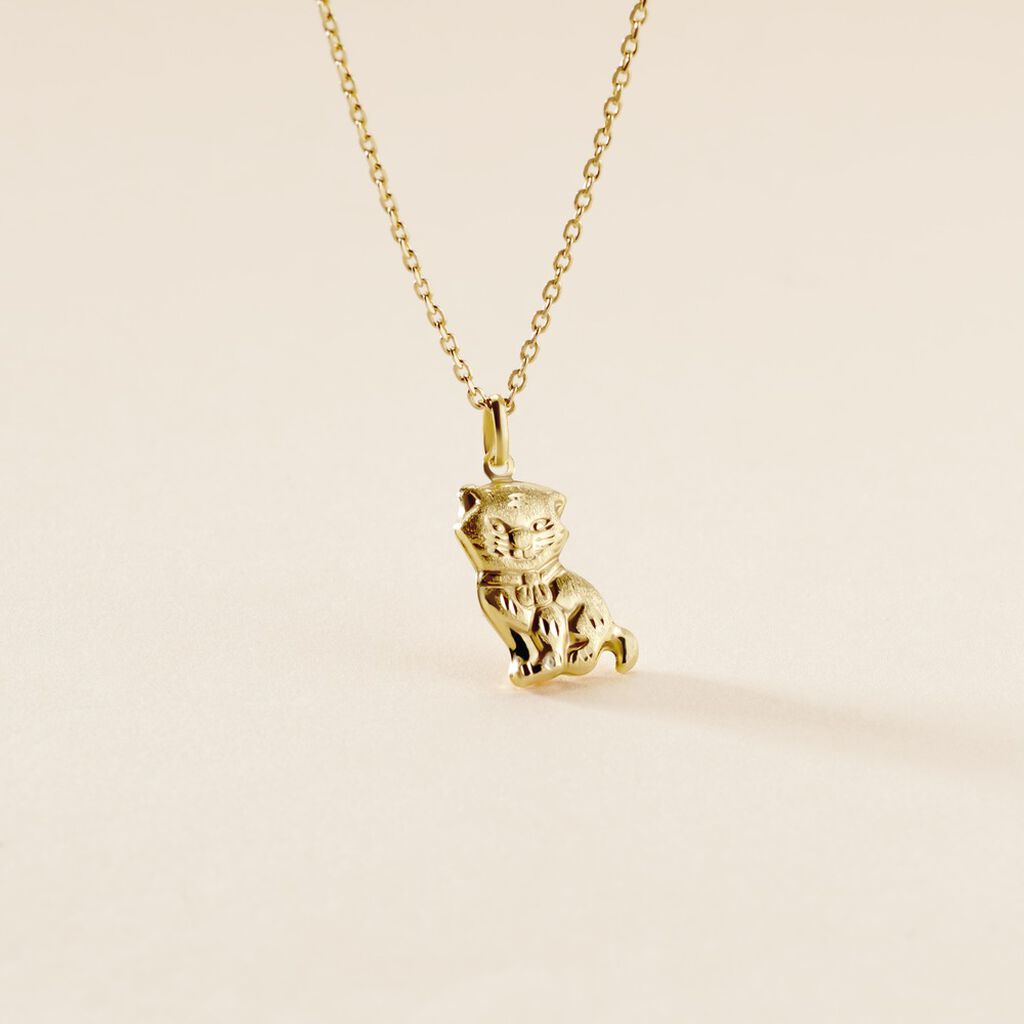 Pendentif Egee Chat Or Jaune - Pendentifs Famille | Histoire d’Or