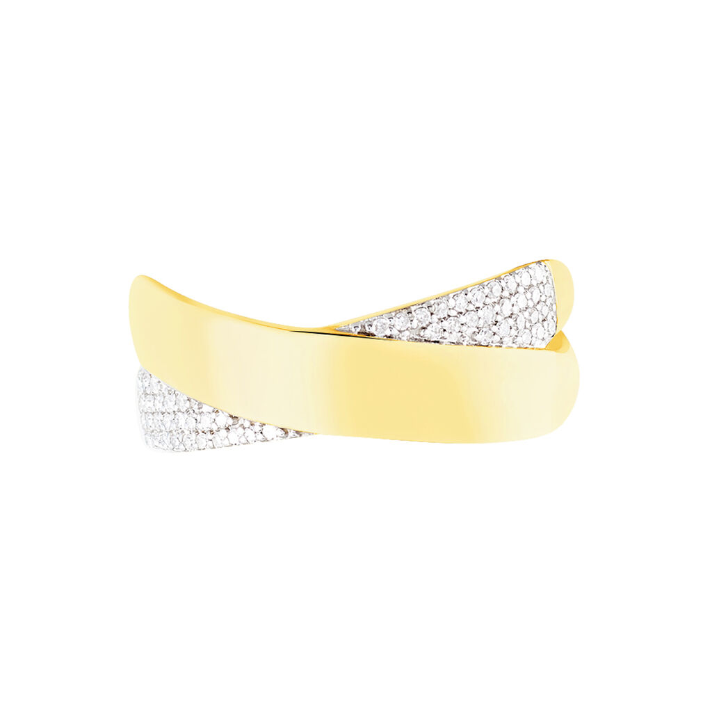 Bague Sakura Or Bicolore Diamant - Bagues avec pierre Femme | Histoire d’Or
