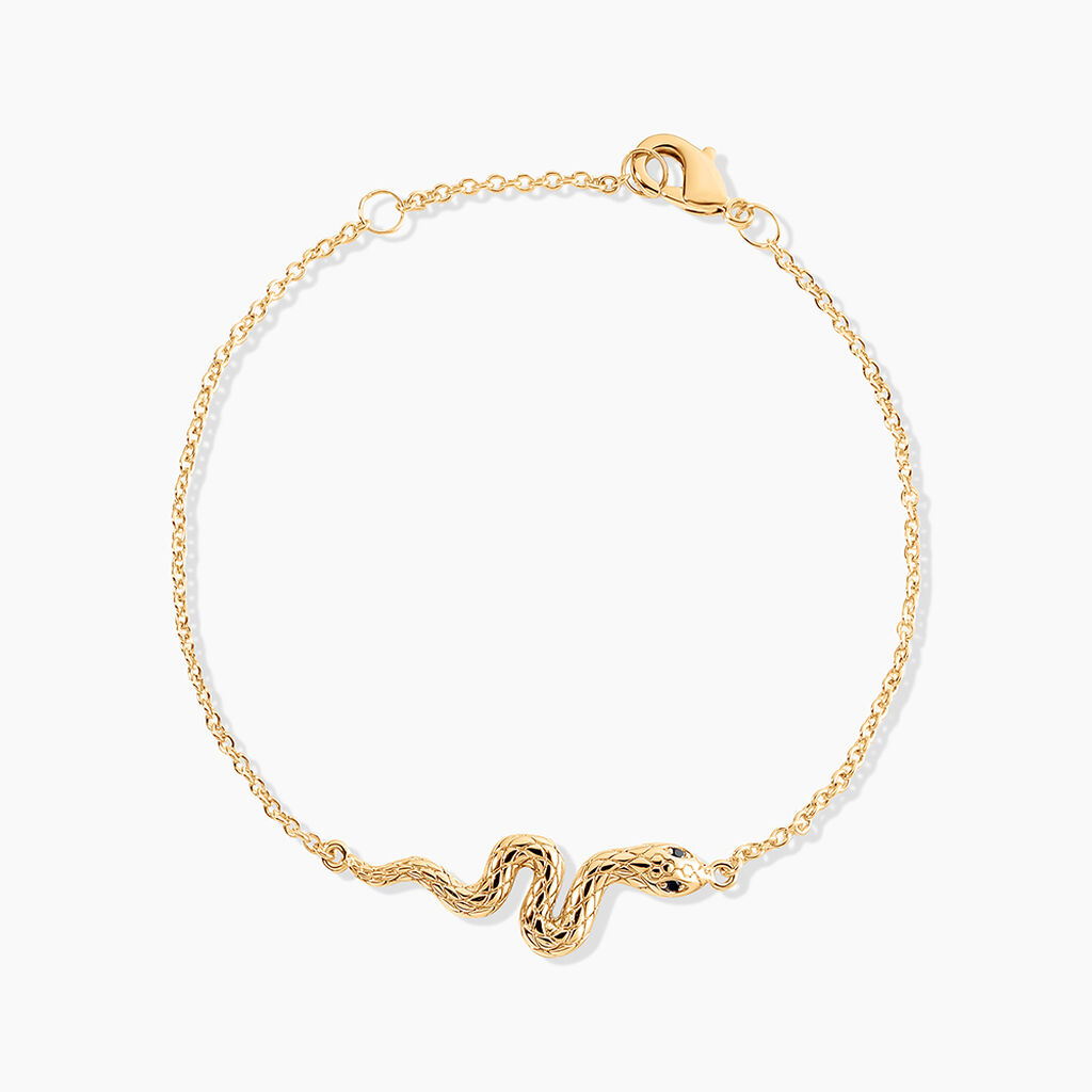 Bracelet Yasha Plaqu&eacute; Or Jaune Spinelle Synth&eacute;tique - Bracelets Femme | Histoire d&rsquo;Or