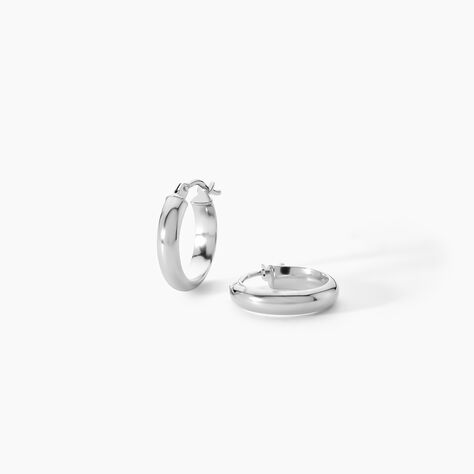 Cr&eacute;oles Shalana Or Blanc - Boucles d'oreilles cr&eacute;oles Femme | Histoire d&rsquo;Or