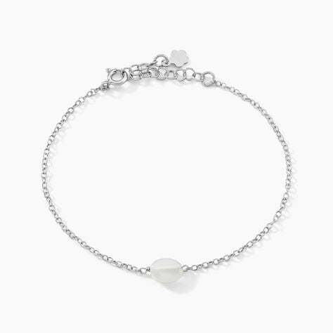 Bracelet Evren Argent Blanc Pierre De Synthese - Bracelets Femme | Histoire d&rsquo;Or