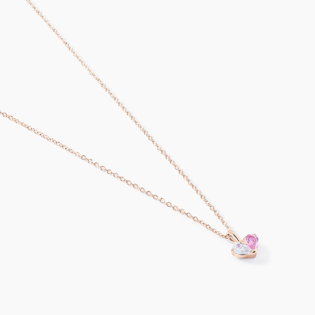 Collier Myhalf Argent Rose Oxyde De Zirconium - Colliers fantaisie Femme | Histoire d’Or