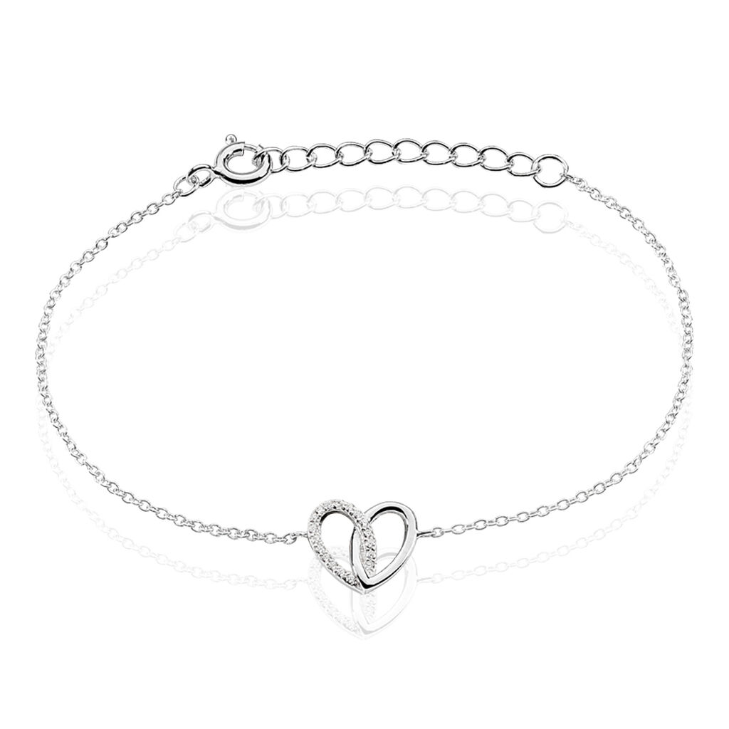 Bracelet Guilia Argent Blanc Oxyde De Zirconium - Bracelets Coeur Femme | Histoire d’Or