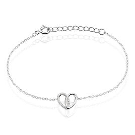 Bracelet Guilia Argent Blanc Oxyde De Zirconium - Bracelets Coeur Femme | Histoire d’Or