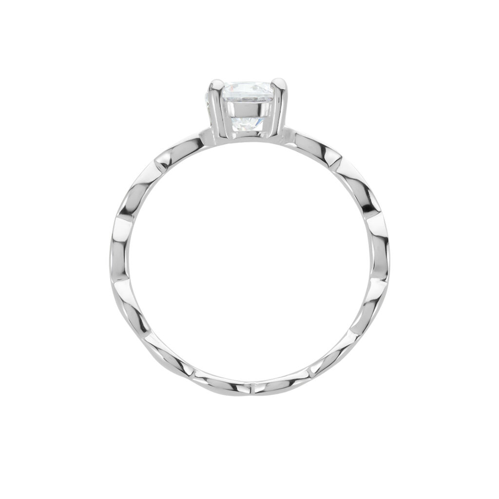 Bague Argent Blanc Kurt Oxyde De Zirconium - Bagues solitaires Femme | Histoire d’Or