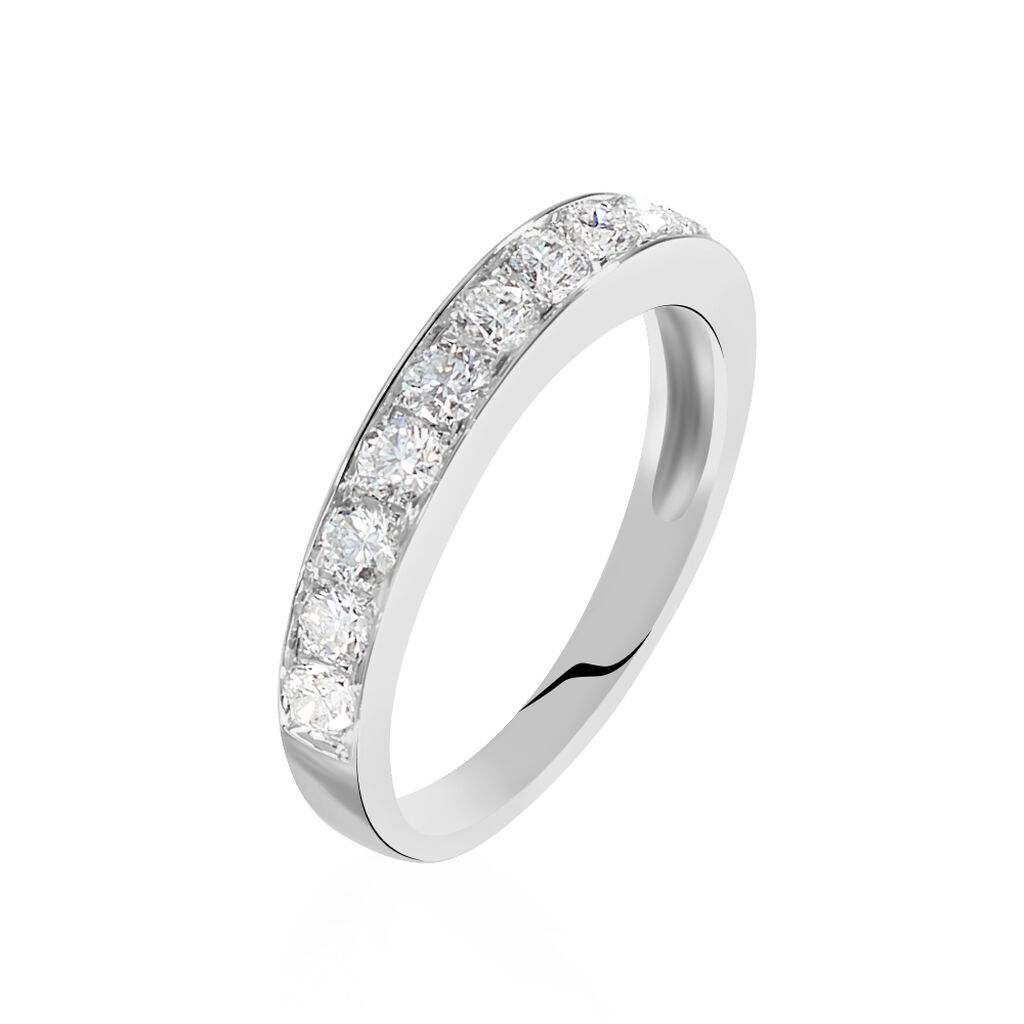 Alliance Valentine Or Blanc Diamant Synthetique - Alliances Femme | Histoire d&rsquo;Or