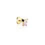 Boucle D'oreille Puce Unitaire Plaqué Or Jaune Juhana Oxydes