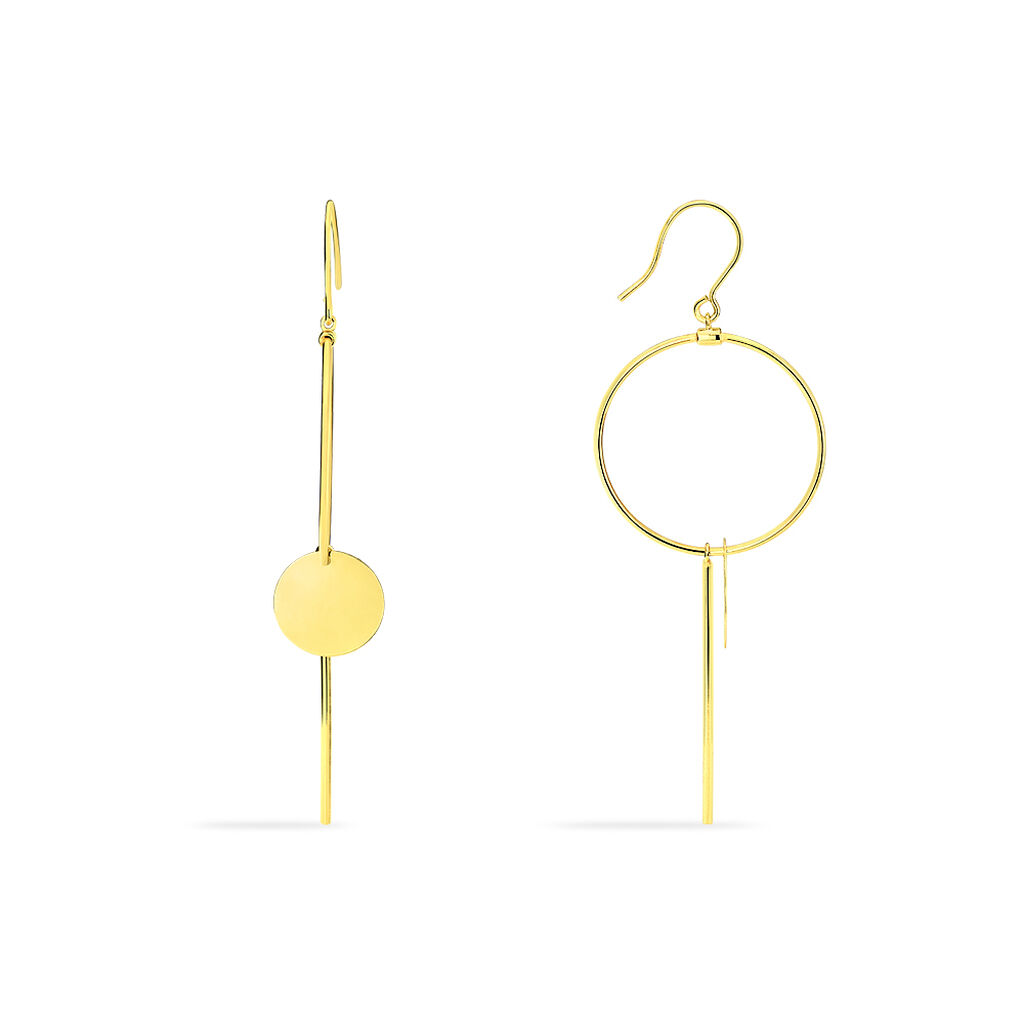 Boucles D'oreilles Pendantes Solaire Or Jaune - Boucles d'oreilles pendantes Femme | Histoire d’Or
