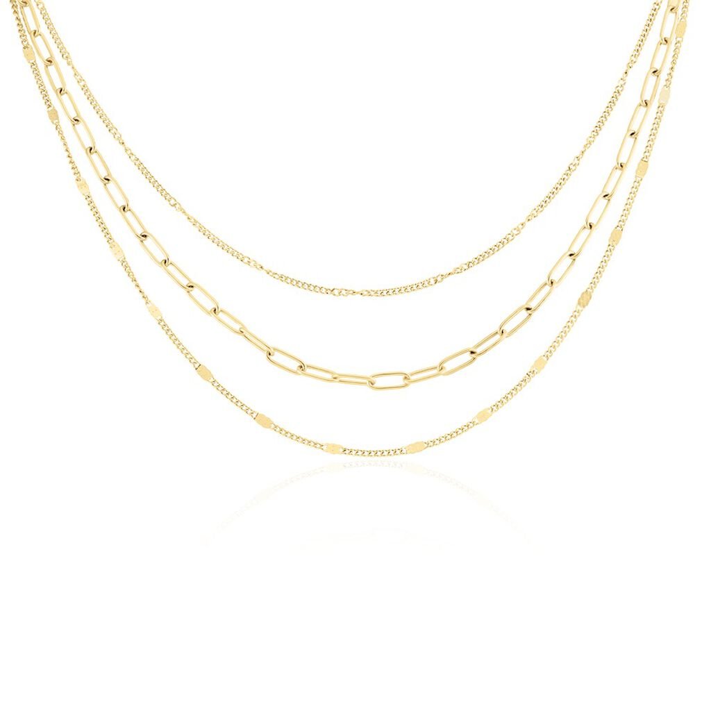 Collier Abiel Acier Doré - Colliers doubles et triples chaînes Femme | Histoire d’Or