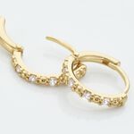 Cr&eacute;oles Plaqu&eacute; Or Jaune Mimy Oxydes De Zirconium - Boucles d'oreilles cr&eacute;oles Femme | Histoire d&rsquo;Or