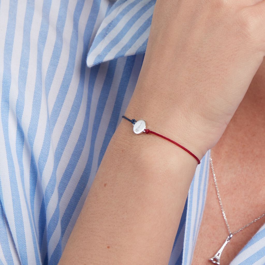 Bracelet French Twist Argent Blanc - Bracelets cordon Femme | Histoire d’Or