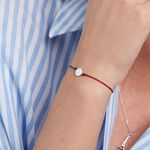 Bracelet French Twist Argent Blanc - Bracelets cordon Femme | Histoire d&rsquo;Or