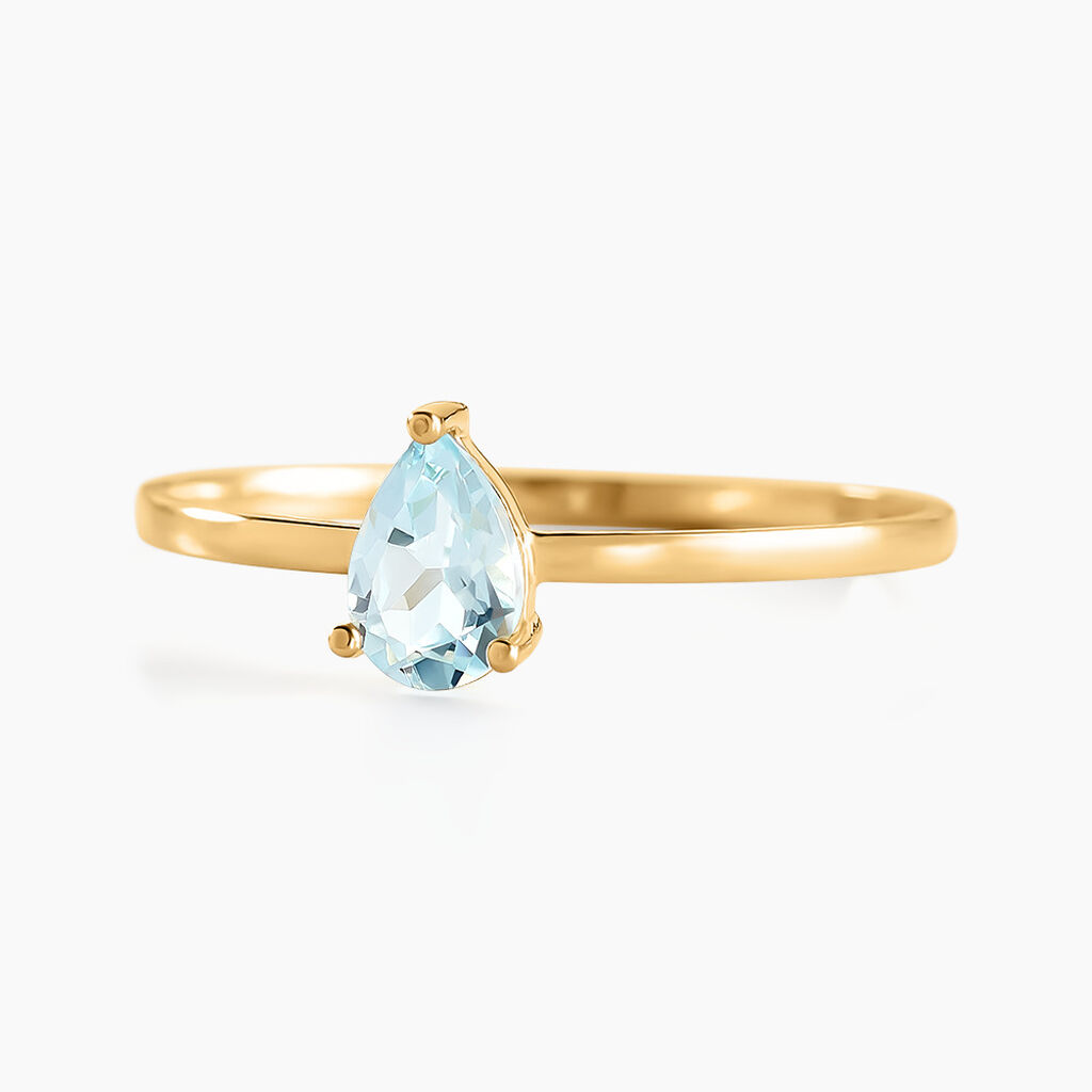 Bague Solitaire Goutte Or Jaune Topaze - Bagues solitaires Femme | Histoire d’Or