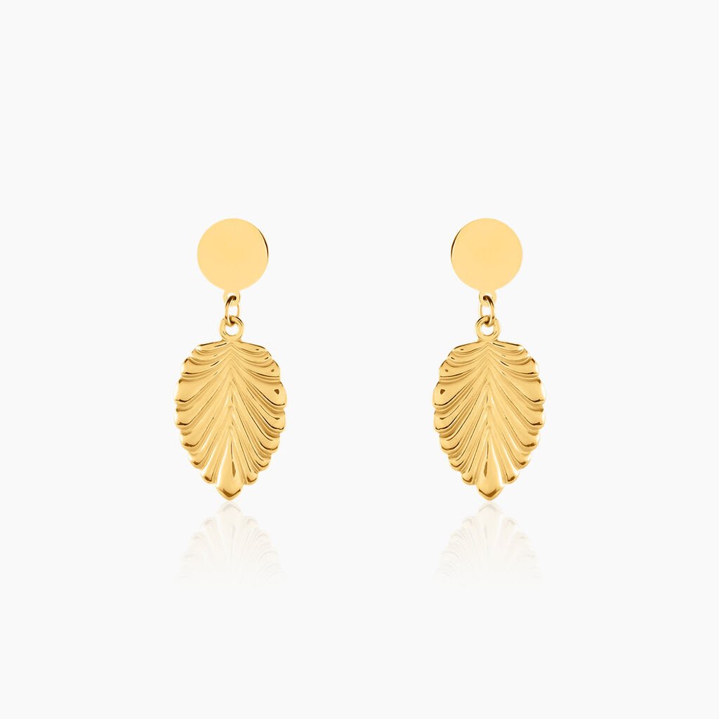 Boucles D'oreilles Pendantes Hristina Acier Jaune - Boucles d'oreilles fantaisie Femme | Histoire d’Or