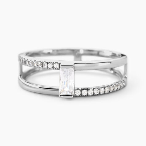 Bague Erynn Argent Blanc Oxyde De Zirconium - Bagues solitaires Femme | Histoire d&rsquo;Or