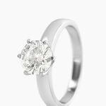 Bague Solitaire Natalia Or Blanc Diamant Synthetique - Bagues solitaires Femme | Histoire d&rsquo;Or