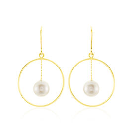 Boucles D'oreilles Pendantes Joris Or Jaune Perle De Culture - Boucles d'oreilles pendantes Femme | Histoire d’Or