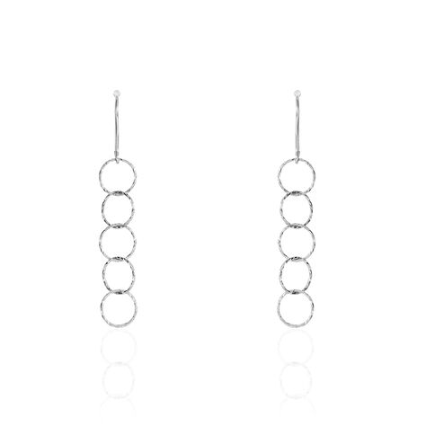 Boucles D'oreilles Pendantes Bulle Argent Blanc - Boucles d'oreilles fantaisie Femme | Histoire d’Or