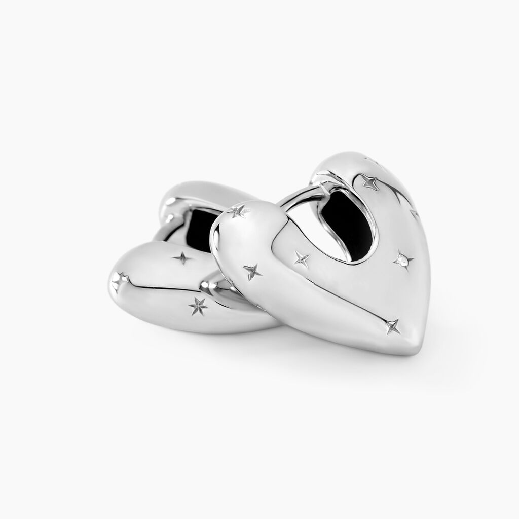 Créoles Ocean Argent Blanc Oxyde De Zirconium - Boucles d'oreilles créoles Femme | Histoire d’Or