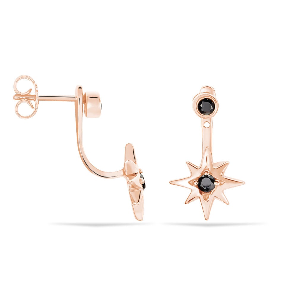 Bijoux D'oreilles Evora Argent Rose Oxyde De Zirconium - Boucles d'oreilles fantaisie Femme | Histoire d&rsquo;Or